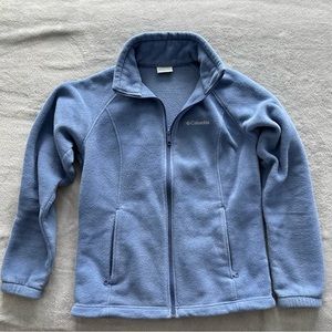 Columbia full zip fleece, Steel blue, Large